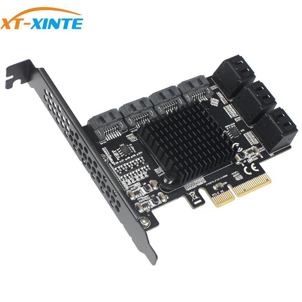 XTXINTE For Marvell 88SE9215 chip 8/10 Ports SATA 3.0 to PCIe