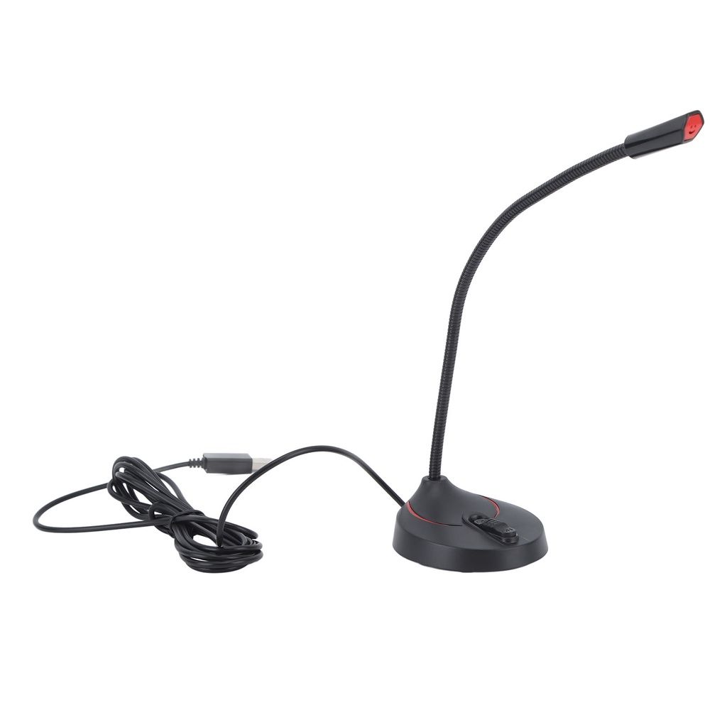 SPRGooseneck Wired Microphone Black 360 Degrees Pick Up Desktop