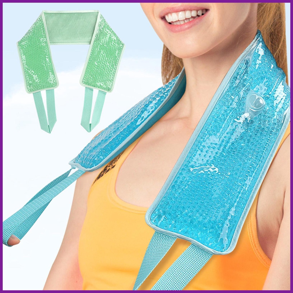 Neck Ice Pack Cooling Gel Neck Wrap with Soft Plush Hot and Cold Pack