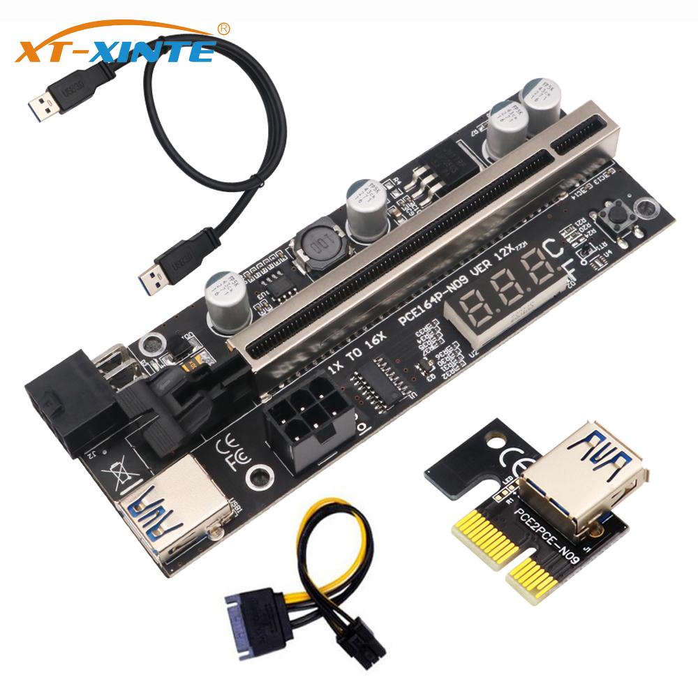 XT-XINTE Riser Card PCIE Riser 1x to 16x Graphic Extension with ...