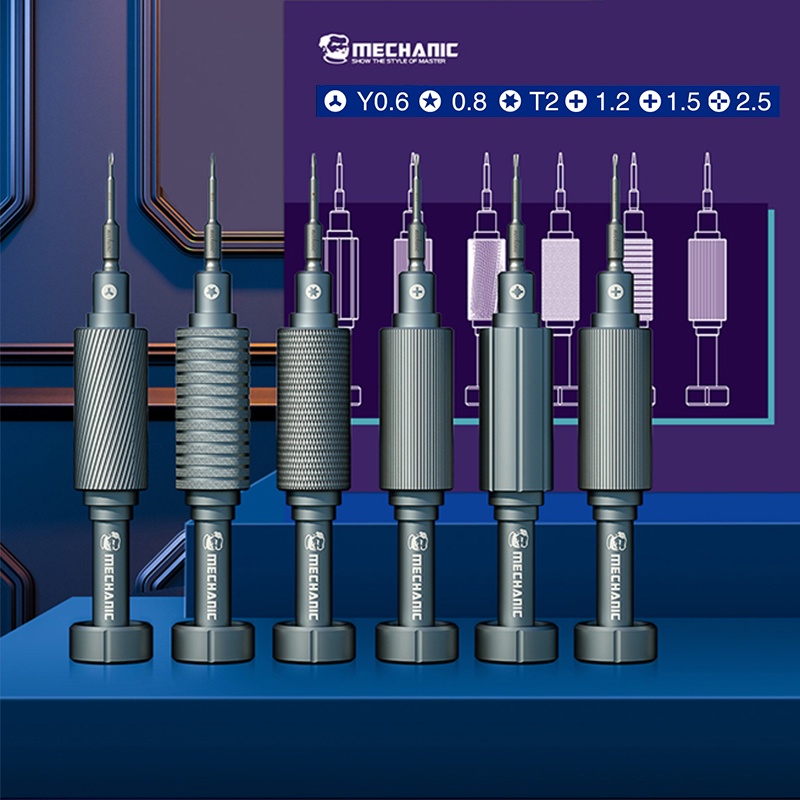 MECHANIC 6 in1 iShell Precision Screwdriver Set Y0.6 Pentalobe 0.8 ...