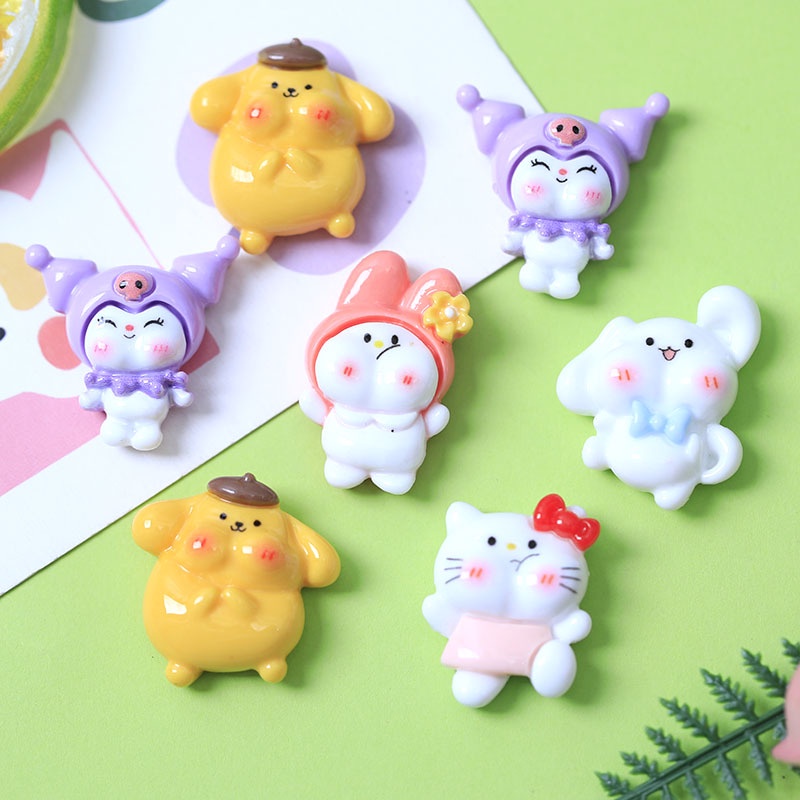 10pcs Cute Big Face Sanrio Glossy Charms | Shopee Philippines