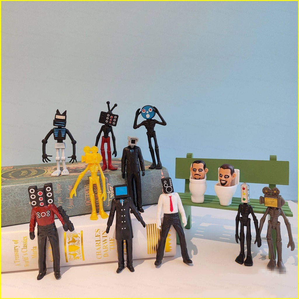 YYDS 12pcs Skibidi Toilet Action Figure Monitor Man Titan TV Man ...