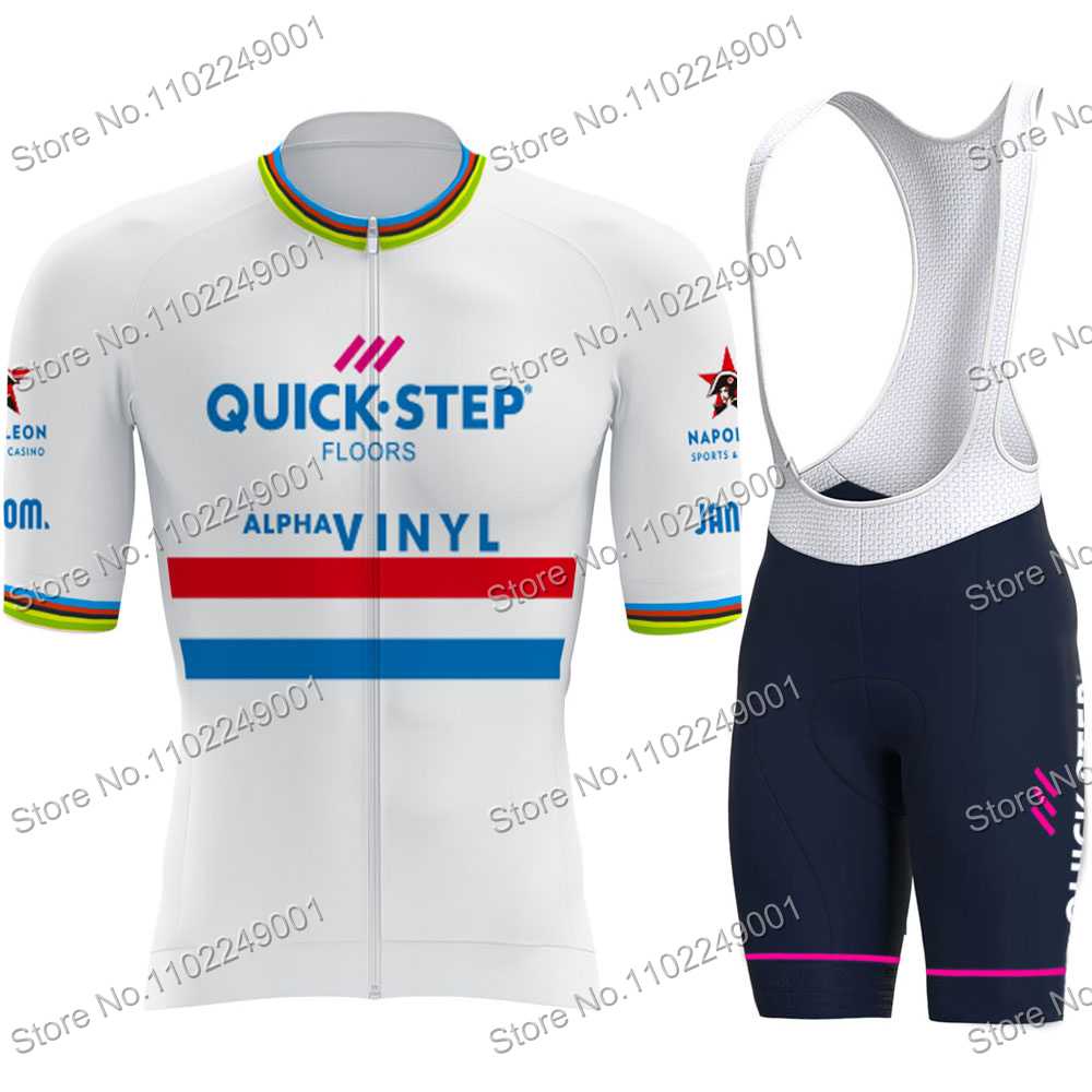 Cycling Jersey Quick Step UK 2022 World Champion Cycling Clothing Set