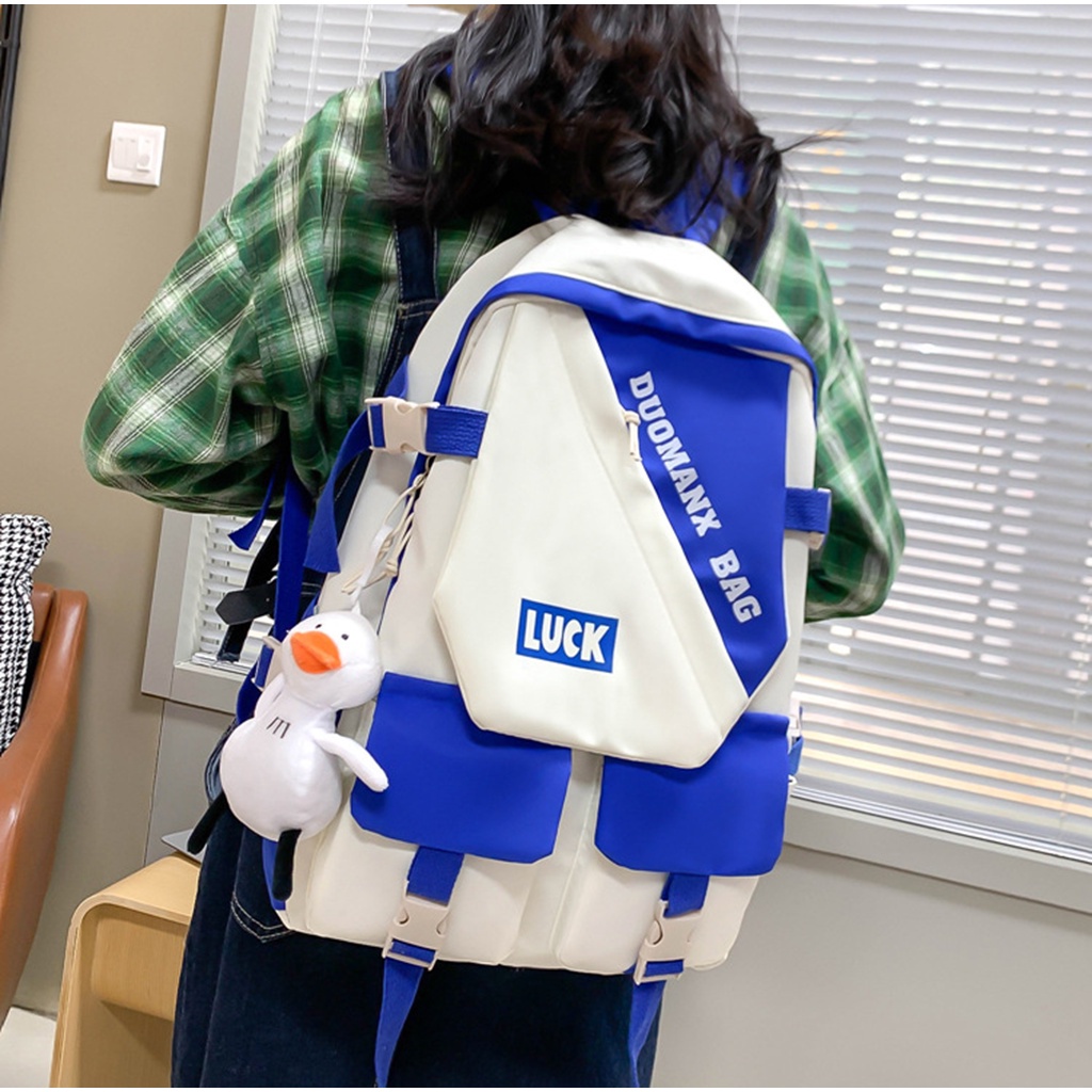 Luck Couple School Computer Bag Casual Backpack Japanese Style Travel ...