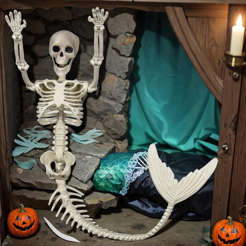 [Homyl1] Halloween Skeletons Human Bones Prop Decor Full Body Joints ...