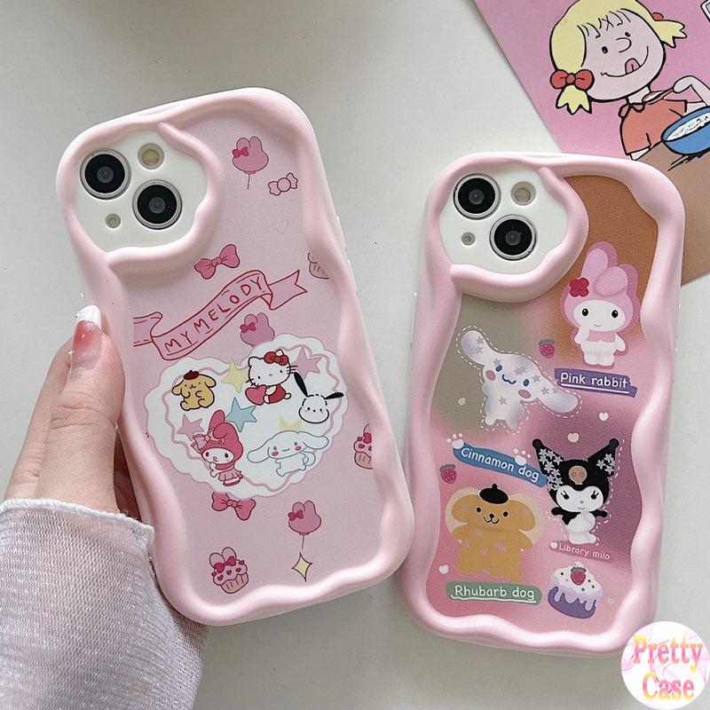 Soft Casing Cream Wavy Curved Edge Motif Various Kinds of Animals ...