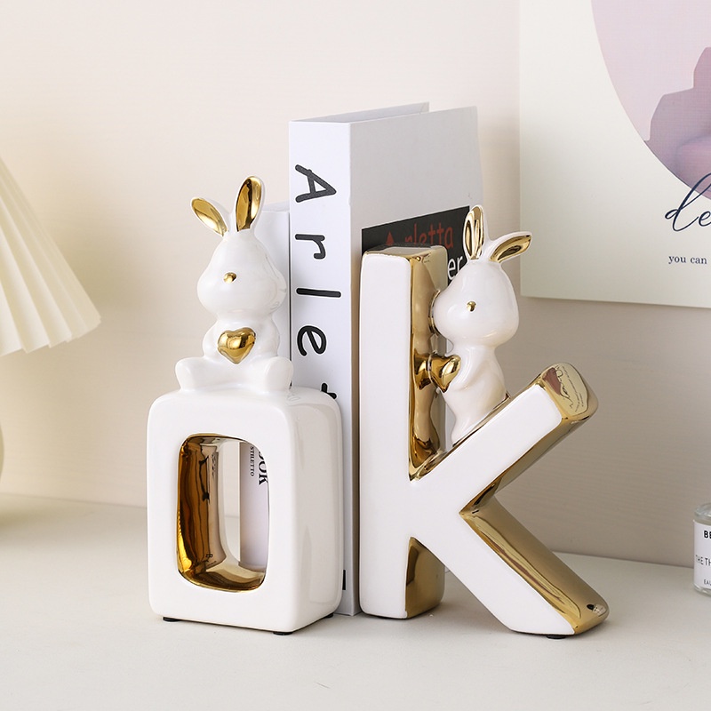 Rabbit Bookstand Shelf Decoration Office Home Bookcase Decoration TV ...