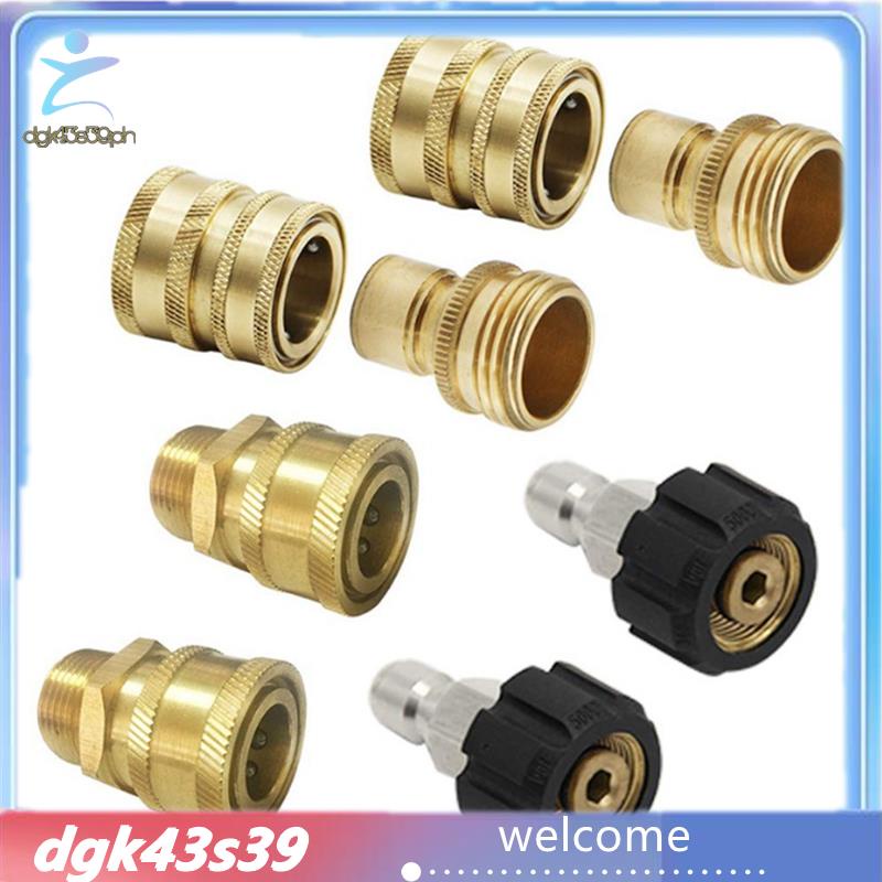 [pretty]8pcs Pressure Washer Adapter Set Quick Disconnect Kit M22 Swivel To 3 8 Inch Quick