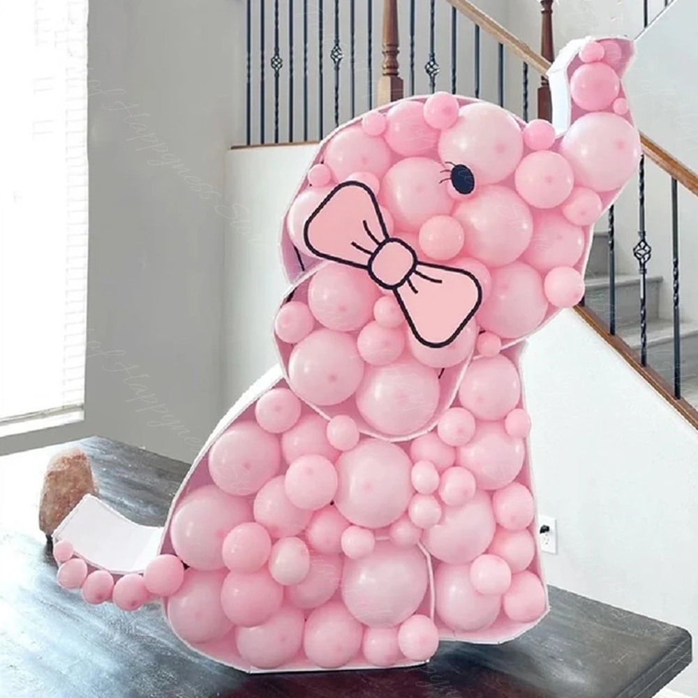 Popxstar New Year Valentine's Day Diy Balloons Animal Mosaic Balloon Filling Box Mosaic Elephant Alphabet Frames Balloon Decoration Baby Party Anniversary Decor