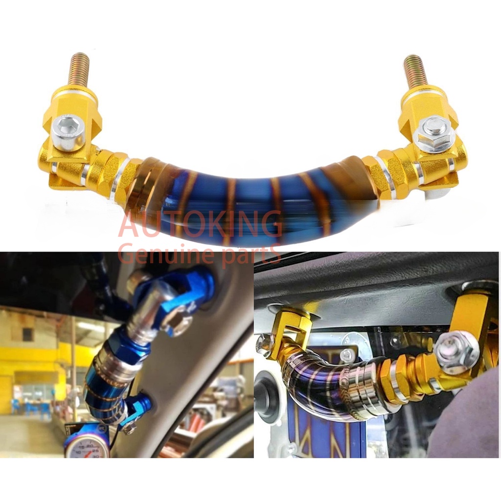 Titanium Car Roof Handle Bar Grid 1PC Universal Auto Handrail Bracket