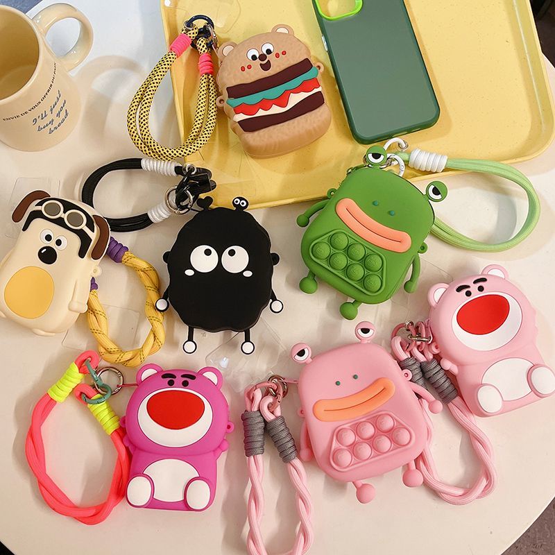 Mobile Phone Accessories Cartoon Monster Frog Briquettes Strawberry ...