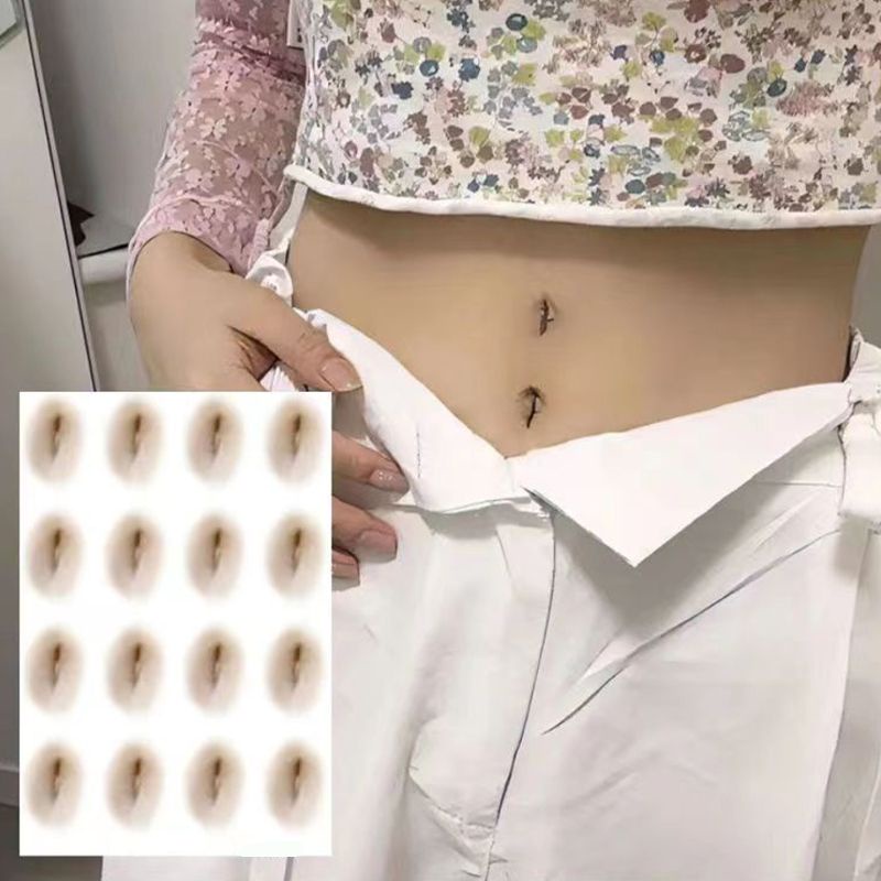 Belly Button Tattoo Sticker Simulates Disposable Fake Belly Button ...