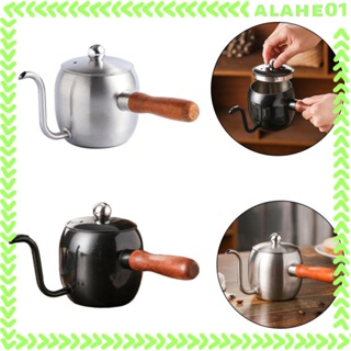 1L/1.2L Drip Kettle Thermometer Pour Over Coffee Tea Pot Swan Long Neck  Stainless Steel Thin Mouth Gooseneck Cloud Drip Kettle