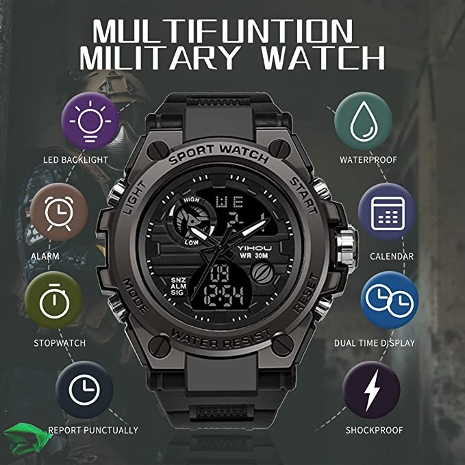 Sanda Outdoor Sports Waterproof Bright Earthquake Automatic Calendar ...