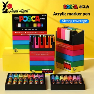 UNI POSCA Marker Pen Set,Acrylic Plumones Rotuladores PC-1M,3M,5M