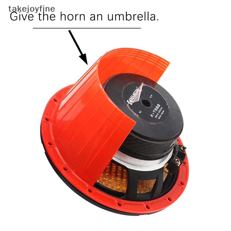 TFPH 2pcs 6.5 Inch Universal Car Audio Refit Speaker Waterproof Audio Cover Rust Protection Pad