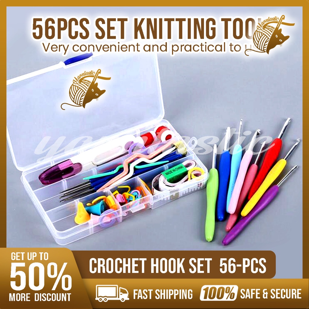 YT Crochet Hook Set Yarn Knitting Needles Sewing Tools DIY Magic Case ...