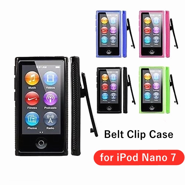 For Apple iPod Nano 7th gen Nano7 Belt Clip Slim Rubber Protective ...