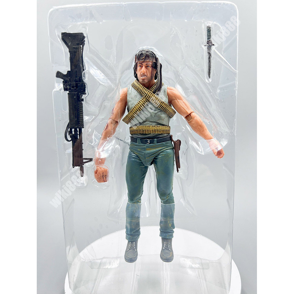NECA First Blood Stallone Action Figure JOHN J. RAMBO Change Face ...