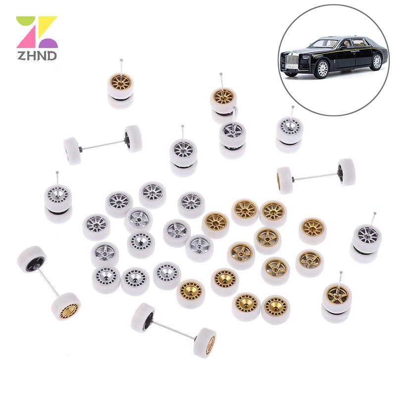 ZHND 1:64 Wheels Model Car Wheels Race Rubber Tire Model Car Wheels ...