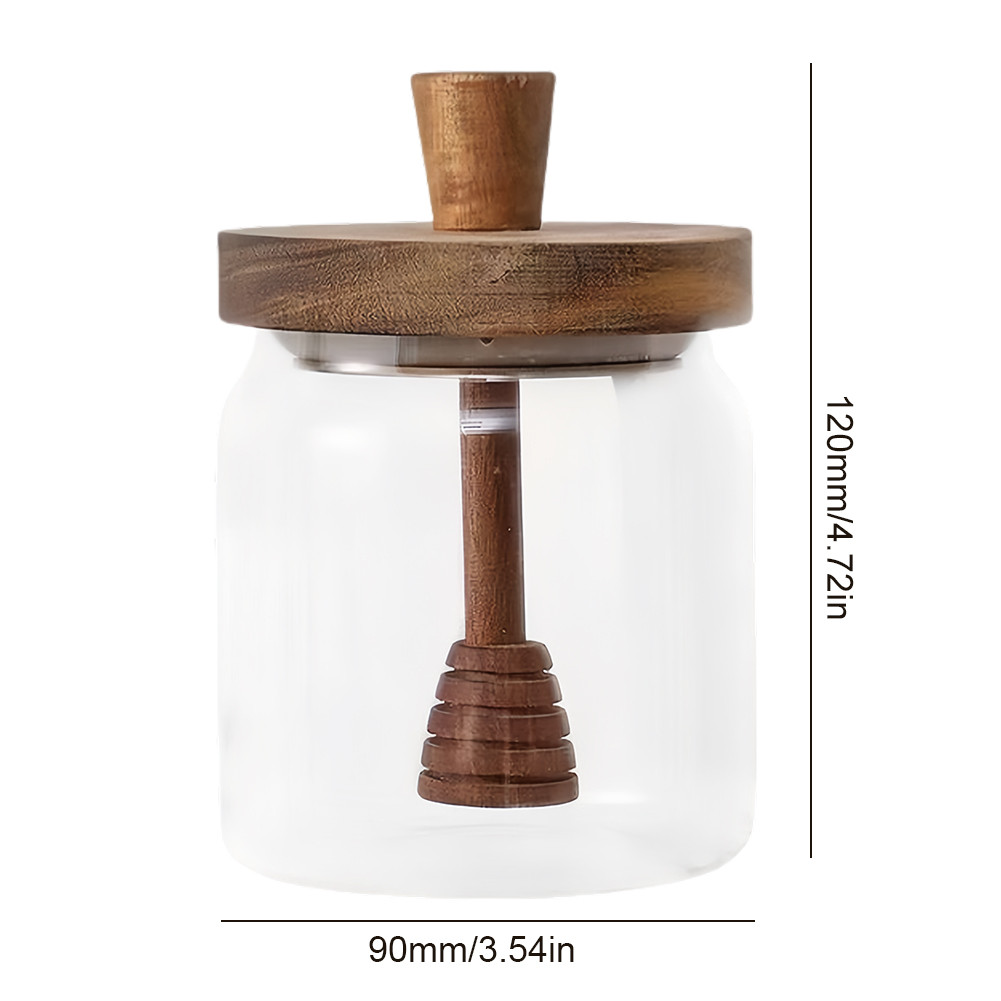 CAIRIAC Honey Jar With Dipper And Lid Glass Honey Pot Container - View #12