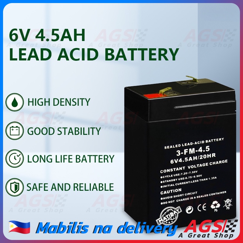 6v 4.5ah rechargeable sealed leadacid battery solar battery fan battery toy car battery