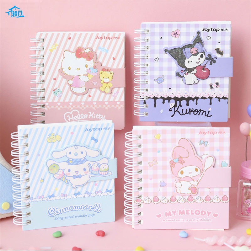 Sanrio Kawaii Hellokitty My Melody Kuromi Anime Small Coil Book ...