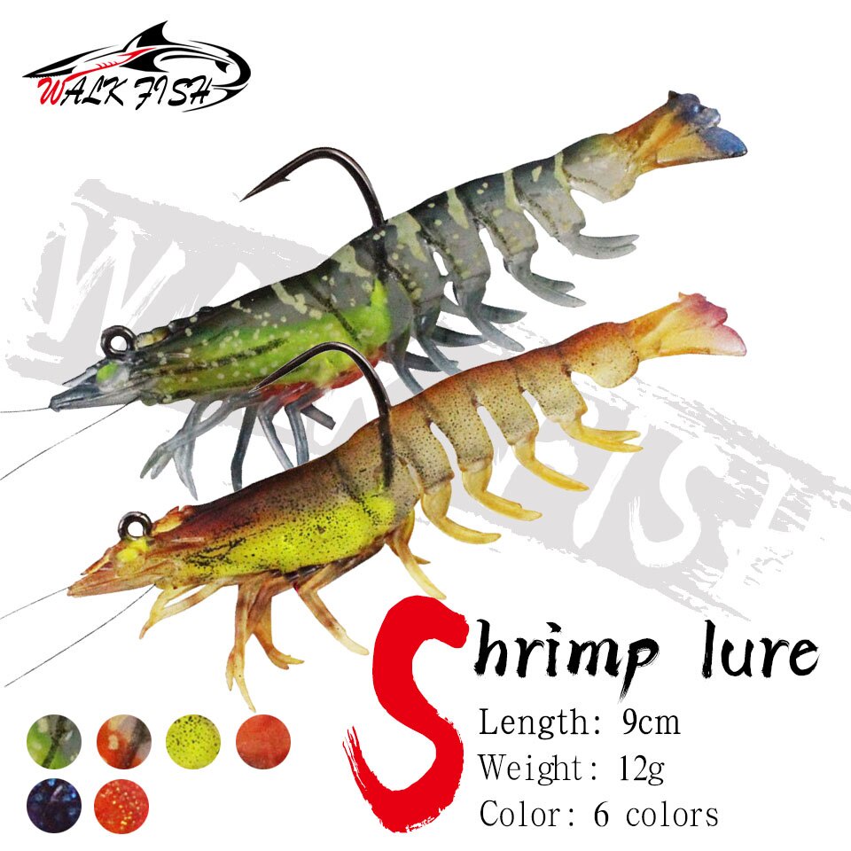 WALK FISH Egi Eging Squid Fishing Lures Saltwater fishing Shrimp Squid ...