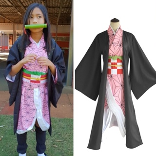 Demon Slayer Kimetsu no Yaiba Kamado Nezuko Cosplay Costume Kimono