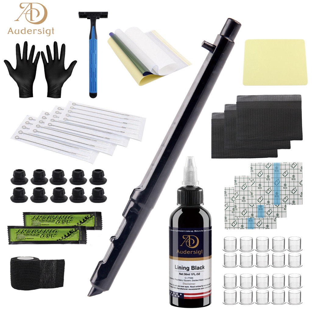 Complete Hand Poke and Stick Tattoo Kit Pen Set for Body Art Hand Poke ...