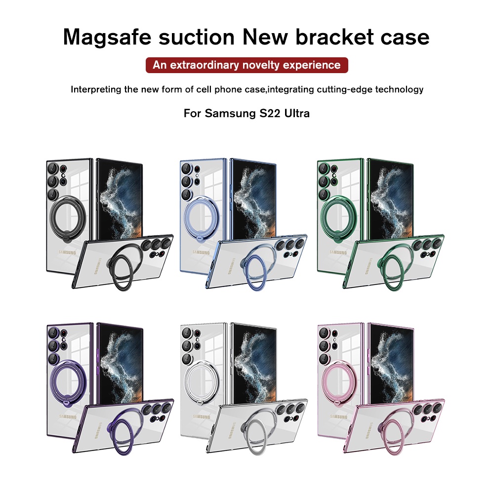 TORRAS 360° Spin Magnetic Stand For IPhone 15 Case, Compatible With Magsafe, 14 FT Military Grade Shockproof Slim Protective IPhone 15 Case With Kickstand Ring Holder, Ostand Spin-Clear