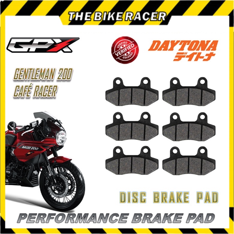 GPX DISC BRAKE PADS GENTLEMAN CAFE RACER 200 LIMITED BEST QUALITY ...