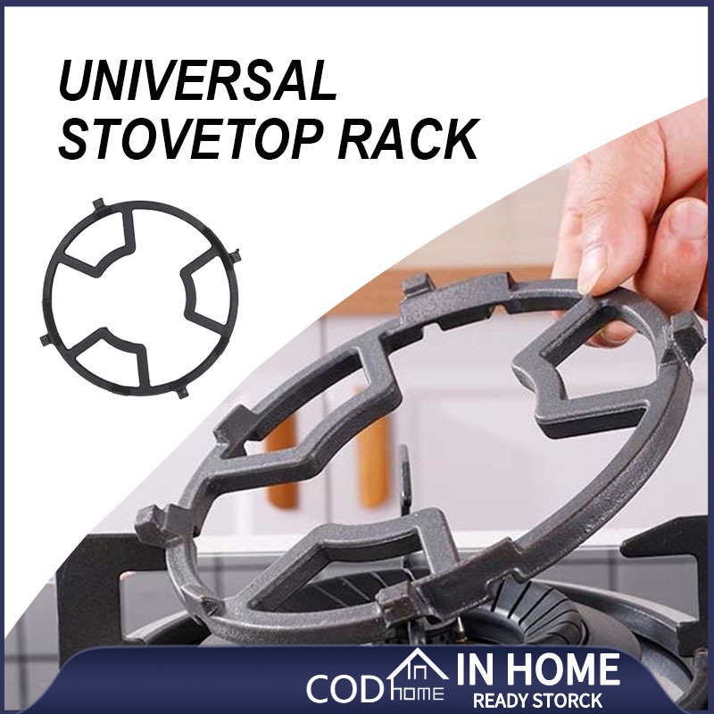 Universal Non Slip Wok Pan Stand Supports Rack Cast Iron Burners Stove