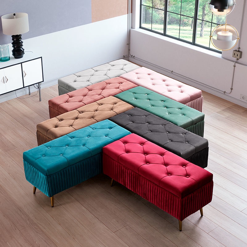 Portable Store Sofa Stool Fitting Room Storage Rectangular Storage ...