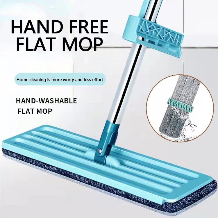 Smart Mop 360 Rotating Lengthen Flat Mop Free Hand Washing Flat Squeeze ...