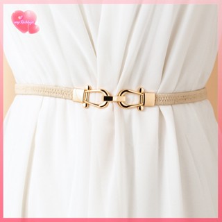 Women Vintage Metal Boho Leather Round Buckle Waist Belt