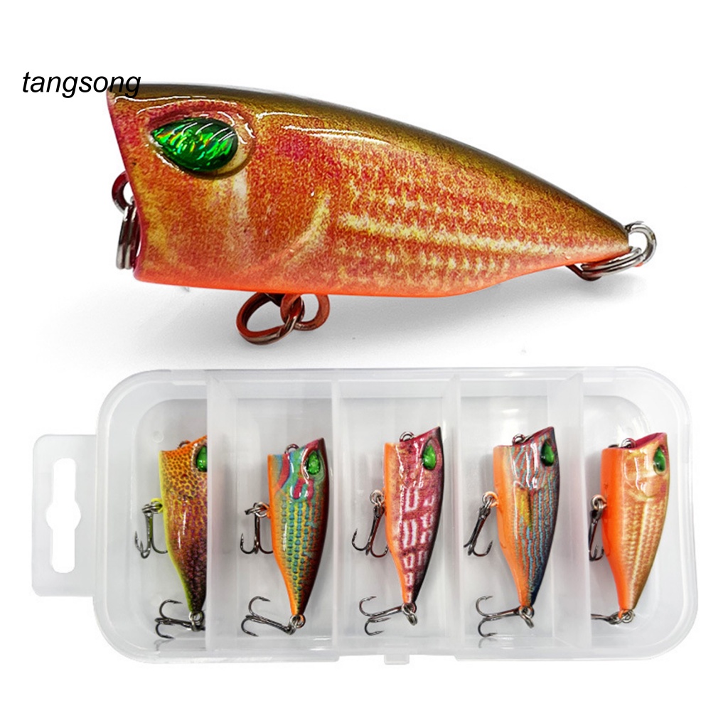 Tang_ Beginner Fishing Tackle Set 5pcs Compact Size Fishing Hard Baits