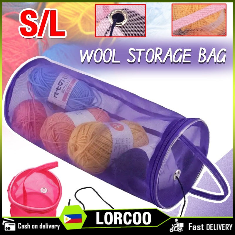 Knitg Yarn Round Crochet Bag Knitg Crochet Ball Holder Tote Organizer ...