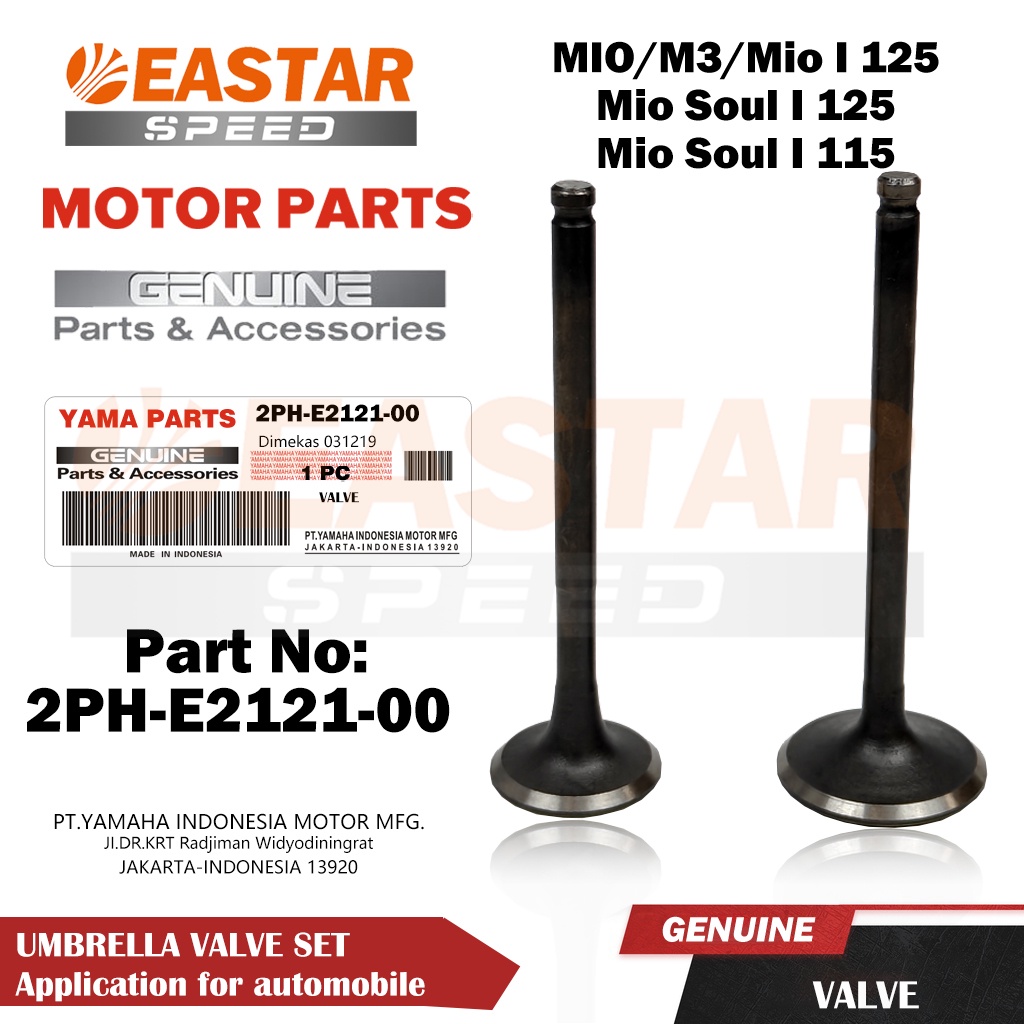 Valve SET Umbrella MIO/M3/Mio i 125 / Mio Soul i 125 / Mio Soul i 115