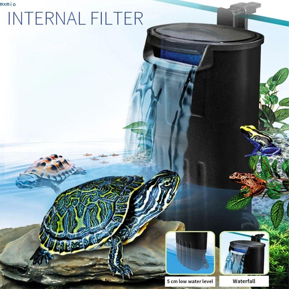 MXMIO Reptile Aquarium Filter, Low Water Level Silent Turtle Tank