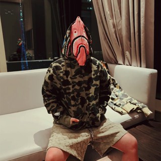 Bape Shark Camo Head Hoodie