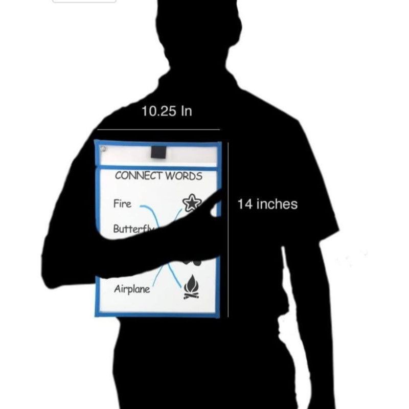 ♟1 set Dry Erase Sheet Pocket / Worksheet Sleeve/ Sheet Protector/ Dry