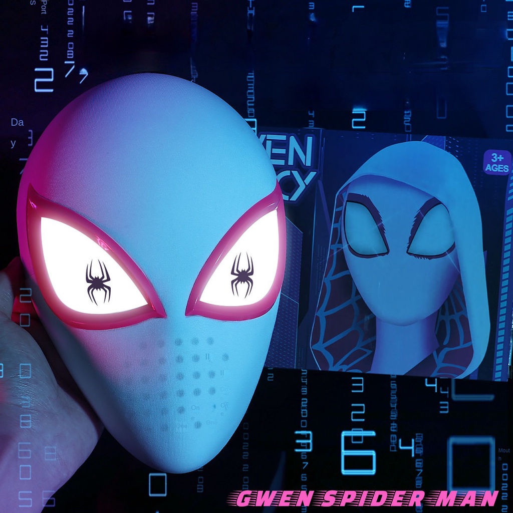 Spider-Woman Gwen Cosplay Mask with Illuminating Eyes - USB Rechargeable |  Shopee Philippines