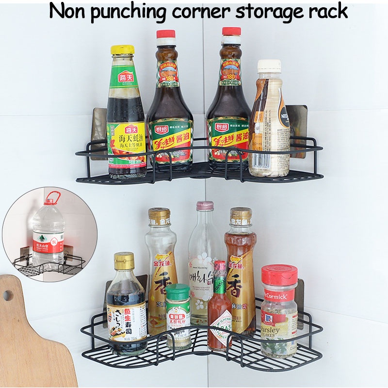 Bathroom Corner Shower Rack Stainless Steel Triangular Shampoo Soap ...