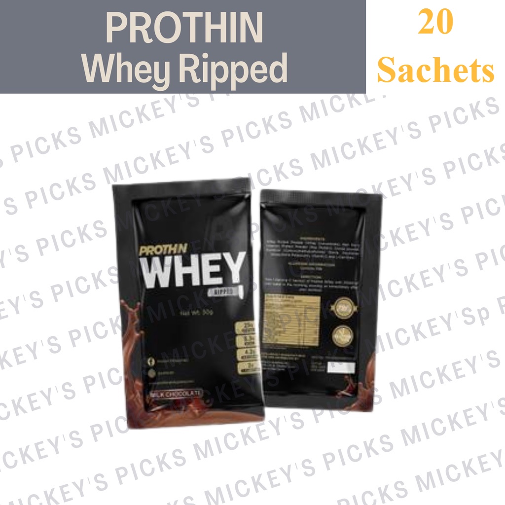PROTHIN WHEY RIPPED, 20 Servings (20 Sachets) | Shopee Philippines
