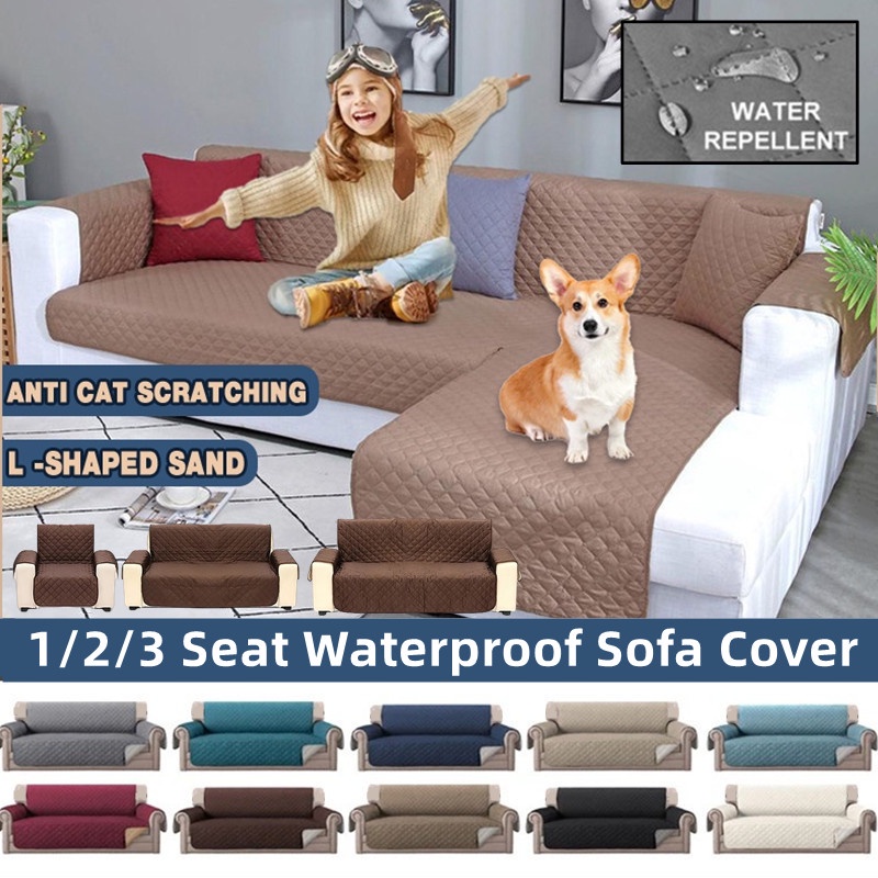 Waterproof 1/2/3 Seater Sofa Cover Pet Dog Chairs Couch Slipcover
