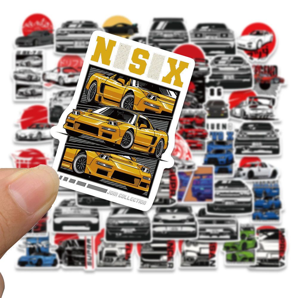 50 Sheets of JDM Japanese Car Modification Anime Graffiti Stickers for ...