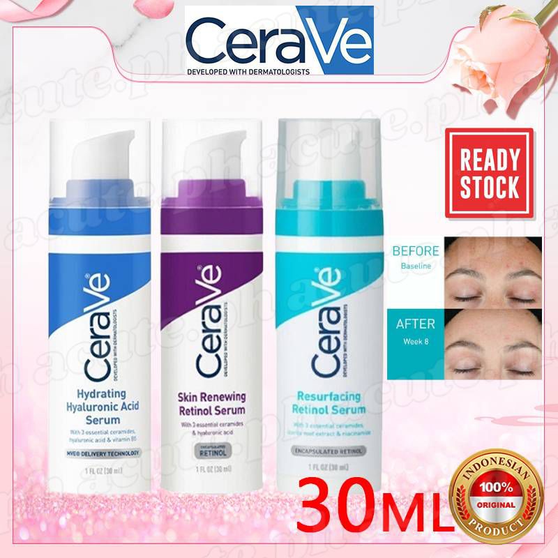 【100% Legit】cerave Skin Renewing Retinol Serum & Resurfacing Serum ...