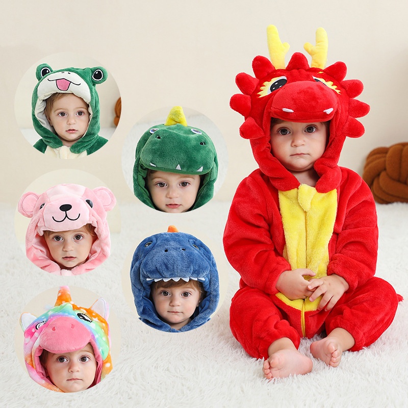 Toddler Baby Boy Girl Animal Costume Dinosaur Bear Frog Unicorn Cosplay